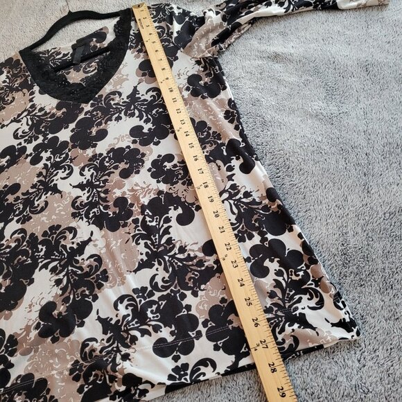 SOma Womens Tunic Top Small Floral Lace Whimsigoth Retro Comfy Soft Boho 17307 - Picture 6 of 7